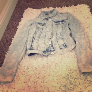 Bleached denim jacket